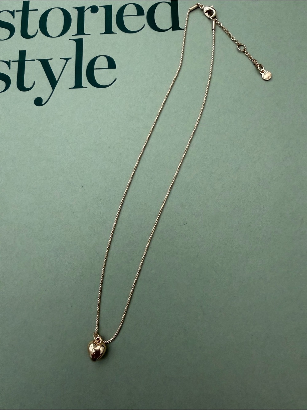 Loft-Delicate Gold Heart Pendant Necklace